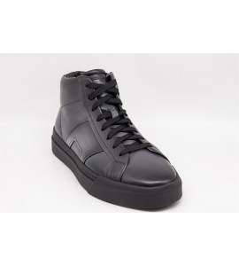 SANTONI Double Buckle Sneaker da uomo in pelle