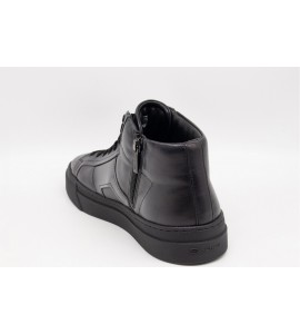 SANTONI Double Buckle Sneaker da uomo in pelle