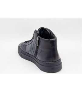SANTONI Double Buckle Sneaker da uomo in pelle