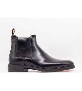 SANTONI Stivaletto Easy da uomo in pelle nera