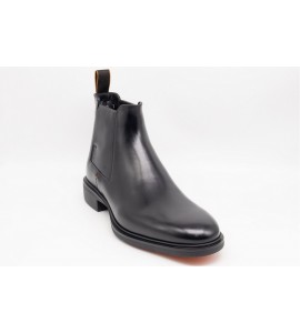 SANTONI Stivaletto Easy da uomo in pelle nera