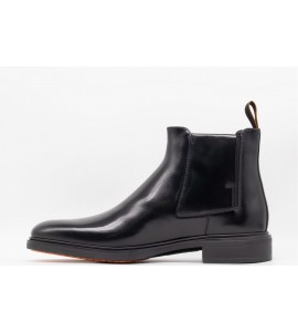 SANTONI Stivaletto Easy da uomo in pelle nera
