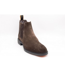 SANTONI Stivaletto Easy da uomo in suede testa di moro