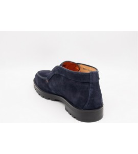 SANTONI Stivaletto desert da uomo in suede blu