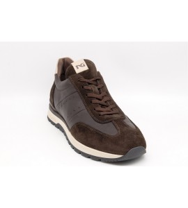 NERO GIARDINI Sneakers uomo in pelle e camoscio